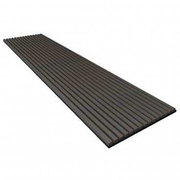 Painel Ripado de Parede Acustico Black Oak 600X2700X18Mm