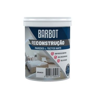 BARBOT.TINTA RECONSTRU�AO PAREDE/TETO BRANCO MATE  1LT