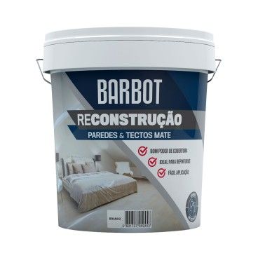 BARBOT.TINTA RECONSTRU�AO PAREDE/TETO BRANCO MATE  5LT