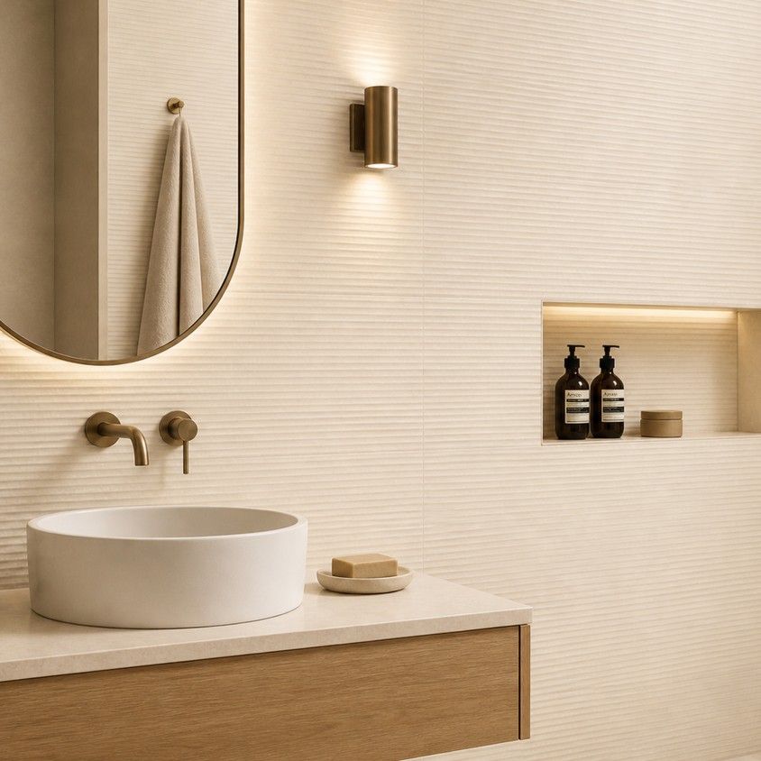 Revestimento Love Spotlight Trail Cream Retificado 35x100 Revestimento Love Spotlight Trail Cream Retificado 35x100