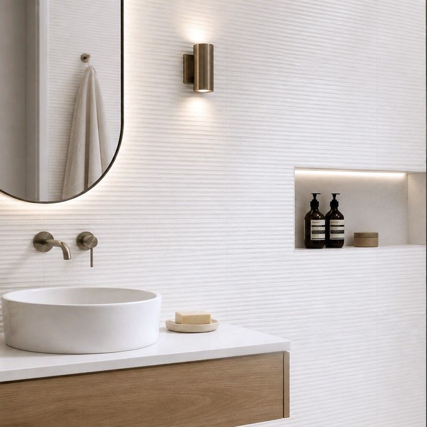 Revestimento Love Spotlight Trail White Retificado 35x100