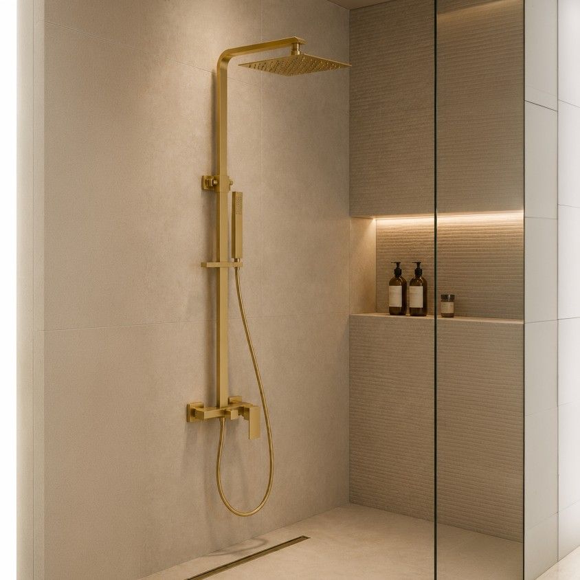 DELBA RAMPA DUCHE QUADRA PLUS OURO VELHO