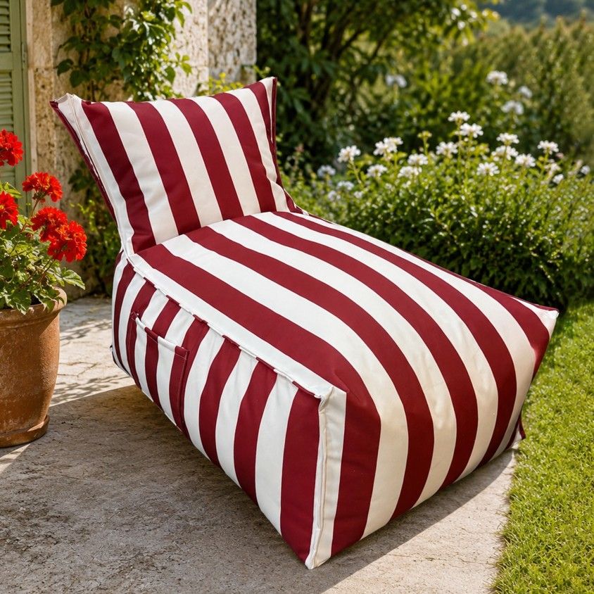 Pouf de Exterior Lounge Riscas
