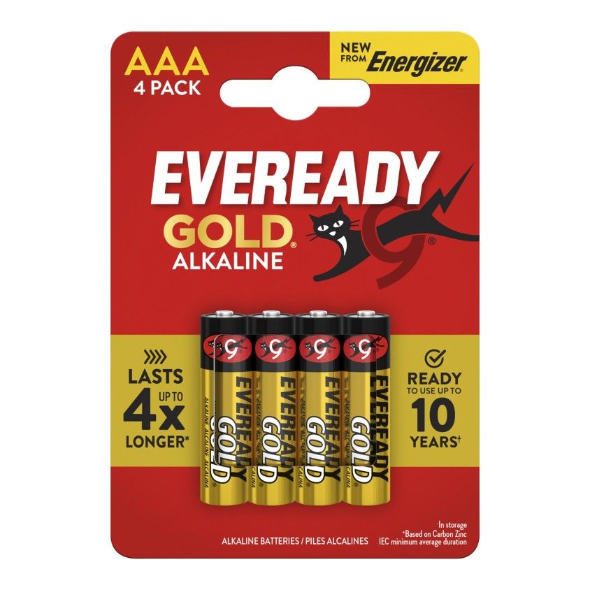 Pilha Alcalina Eveready Gold LR3 AAA 4un