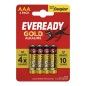 Pilha Alcalina Eveready Gold LR3 AAA 4un