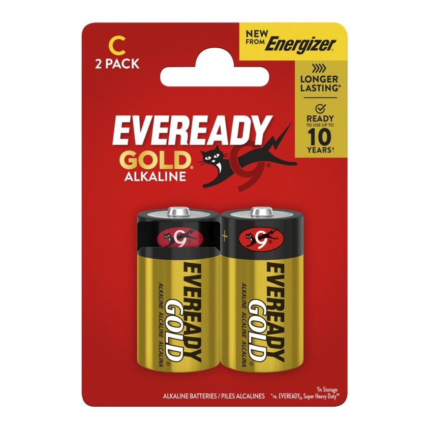 Pilha Alcalina Eveready Gold LR14 C 2un