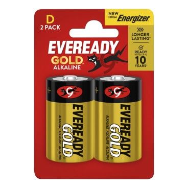 Pilha Alcalina Eveready Gold LR20 D 2un