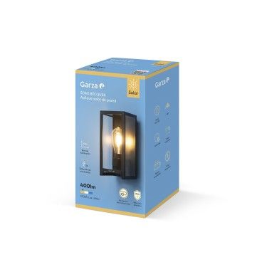 Aplique Solar Bequer 400LM Branco Quente IP44