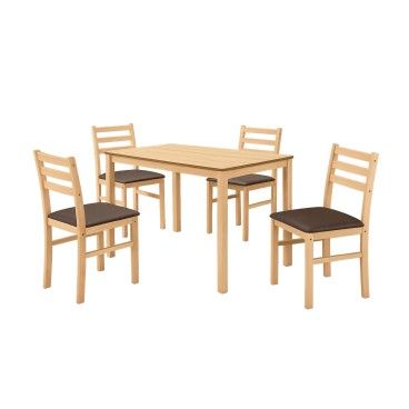 Mesa Seatle Natural com 4 Cadeiras