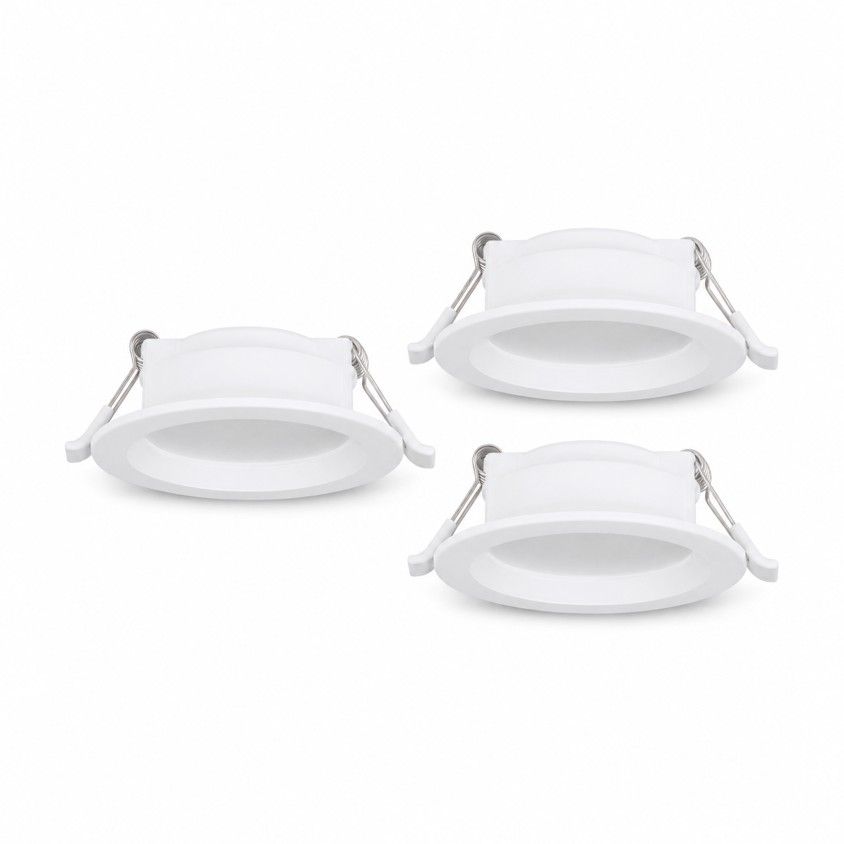 Pack 3 Focos de Encastrar 4W �86 4000K Branco