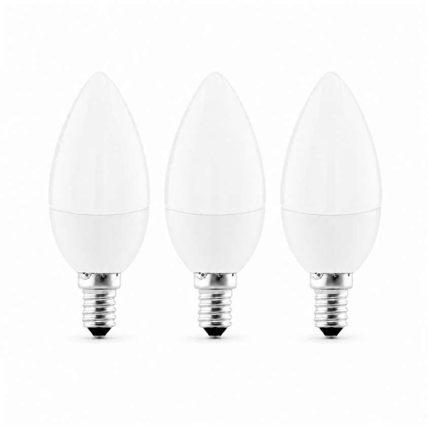 Pack 3 L�mpadas LED Vela E14 3.5W 320LM 4000K