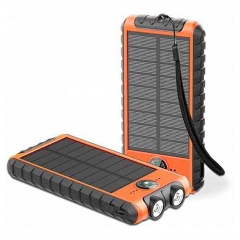 Powerbank Solar 10.000mAh 2xUSB-A + 1 USB-C + Cabo