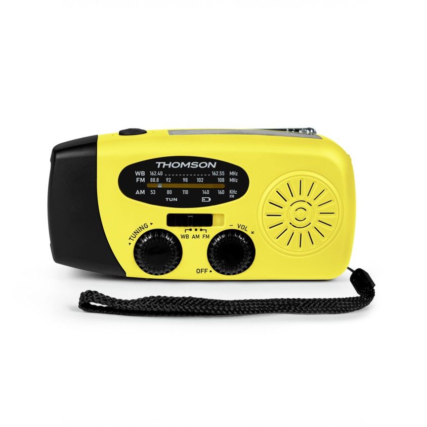 R�dio Thomson AM/FM com Lanterna e Bateria Solar 2000mAh