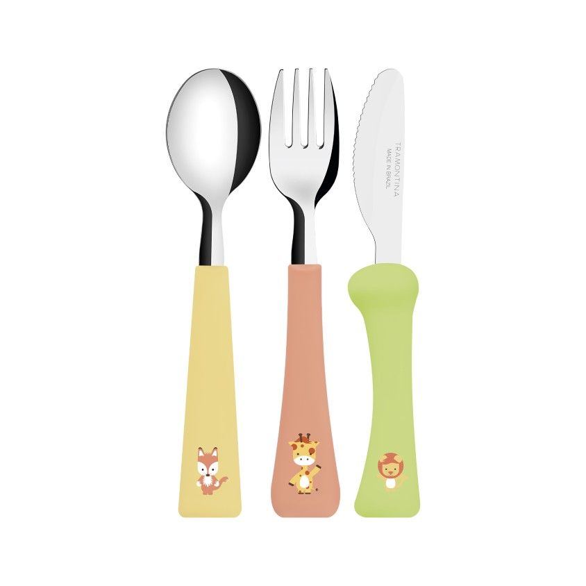 Conjunto de 3 talheres Infantis Baby Friends