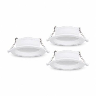 Pack 3 Focos de Encastrar 4W �86 4000K Branco