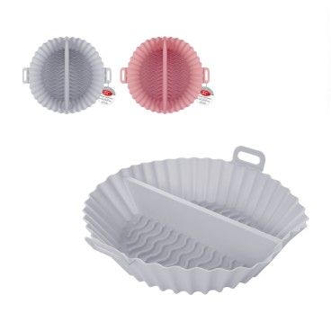 Forma Redonda Silicone para Airfryer com Divis�ria 2 Cores Sortidas