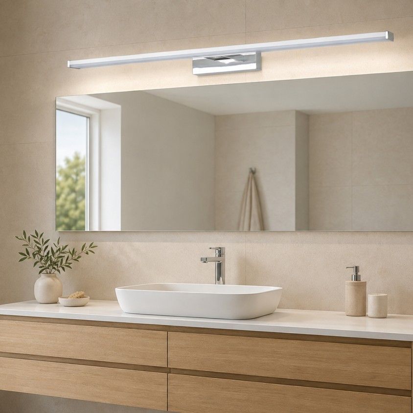 Aplique de parede LED para Casa de Banho Eglo Galenzana-E IP44 60cm