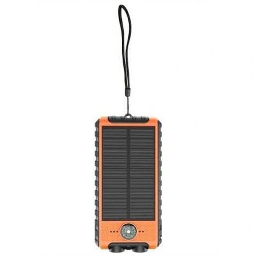 Powerbank Solar 10.000mAh 2xUSB-A + 1 USB-C + Cabo