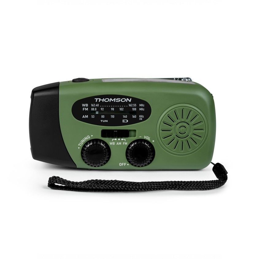 R�dio Thomson AM/FM com Lanterna e Bateria Solar 2000mAh