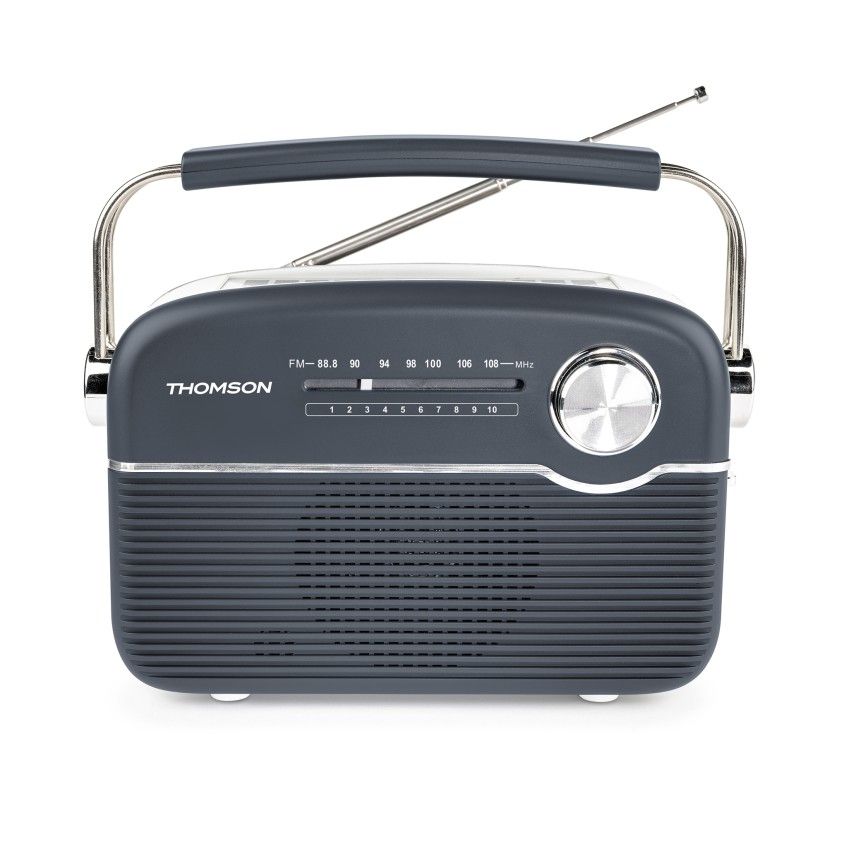 R�dio Thomson com Coluna Bluetooth Retro Bateria Solar Recarreg�vel 1300mAh