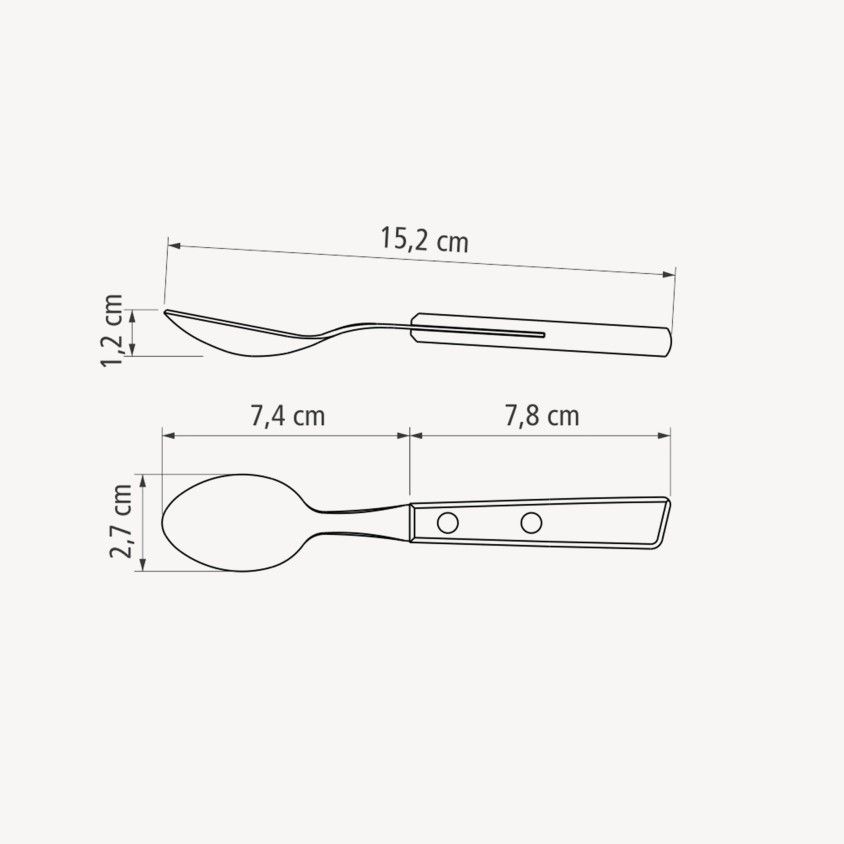 Conjunto de 3 Colheres de Ch� com Cabo de Madeira
