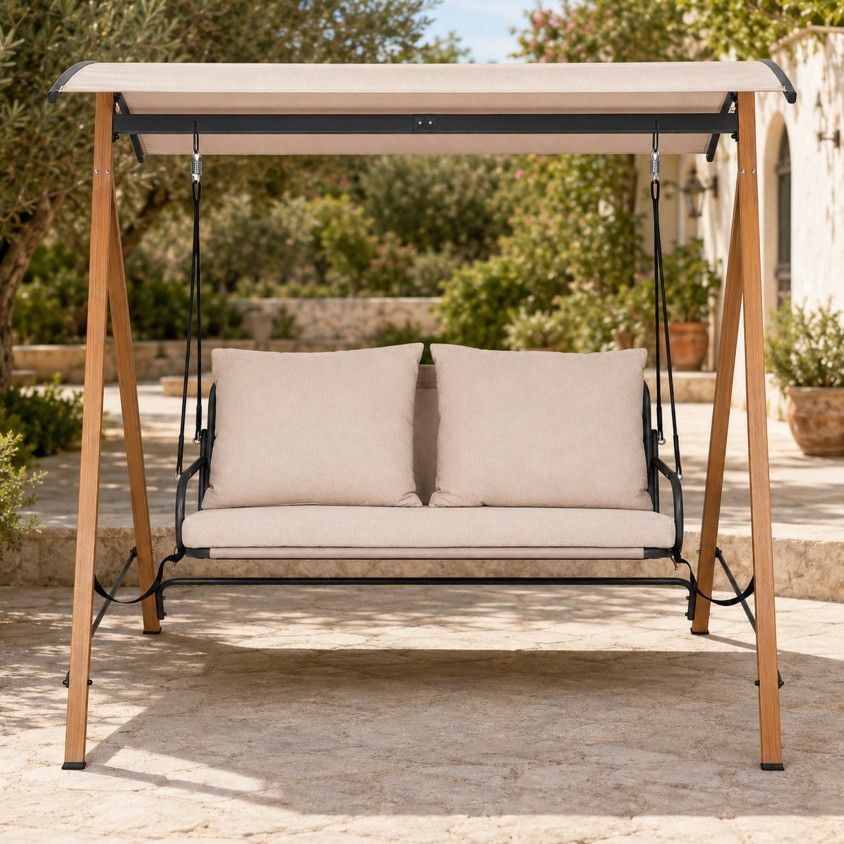 Baloi�o de Jardim 2 Lugares Bege