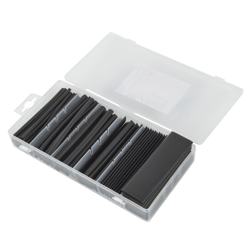 Kit Mangas Termoretr�cteis 10cm 90 Pe�as Preto