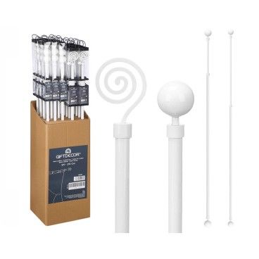 Kit Var�o Extens�vel para Cortinas 120-210cm com Suportes e Terminais Branco