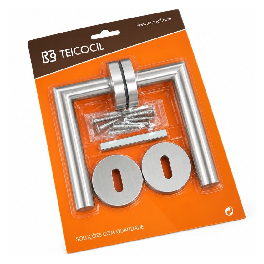Puxador de Porta com Entrada de Chave 2003E Inox