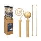 Kit Varão Extensível para Cortinas 120-240cm com Suportes e Terminais Dourado