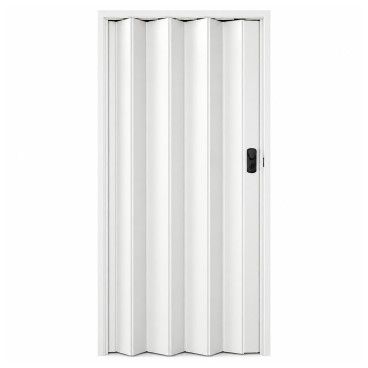 Porta de Fole PVC Spacy 205x84cm Branco Brilho